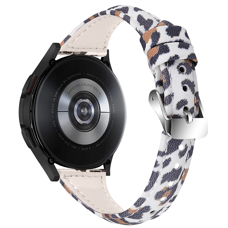 For Samsung Galaxy Watch 46mm Watch3 45mm Genuine Cowhide Leather Leopard Texture Smart Watch Strap Wristband For Samsung Galaxy Watch 46mm Watch3 45mm Genuine Cowhide Leather Leopard Texture Smart Watch Strap Wristband